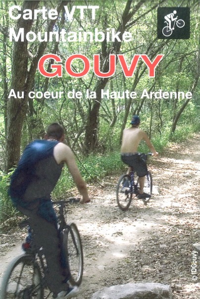 Karte des Strecken für Mountainbikes in der Gemeinde Gouvy