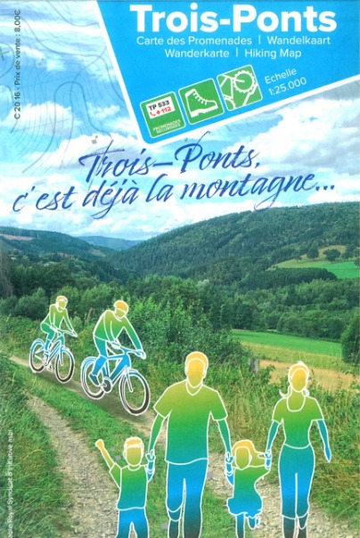 Carte des promenades pédestres et VTT de la commune de Trois-Ponts