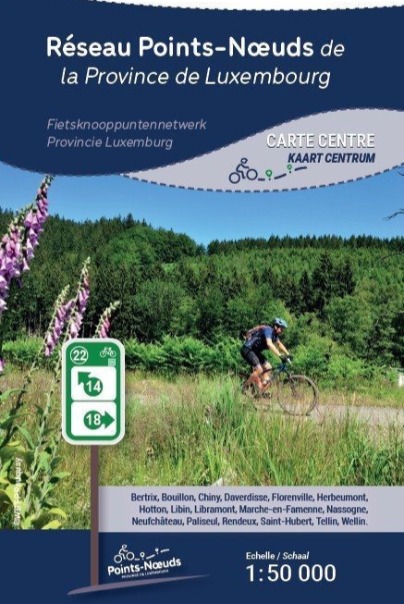 Knotenpunktnetz der Provinz Luxemburg Karte Zentrum Knotenpunktnetz der Provinz Luxemburg Karte Zentrum