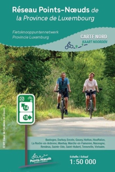 Knotenpunktnetz der Provinz Luxemburg Karte Nord Knotenpunktnetz der Provinz Luxemburg Karte Nord