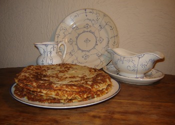 Les vôtes al rapèye (Shredded potato pancakes)