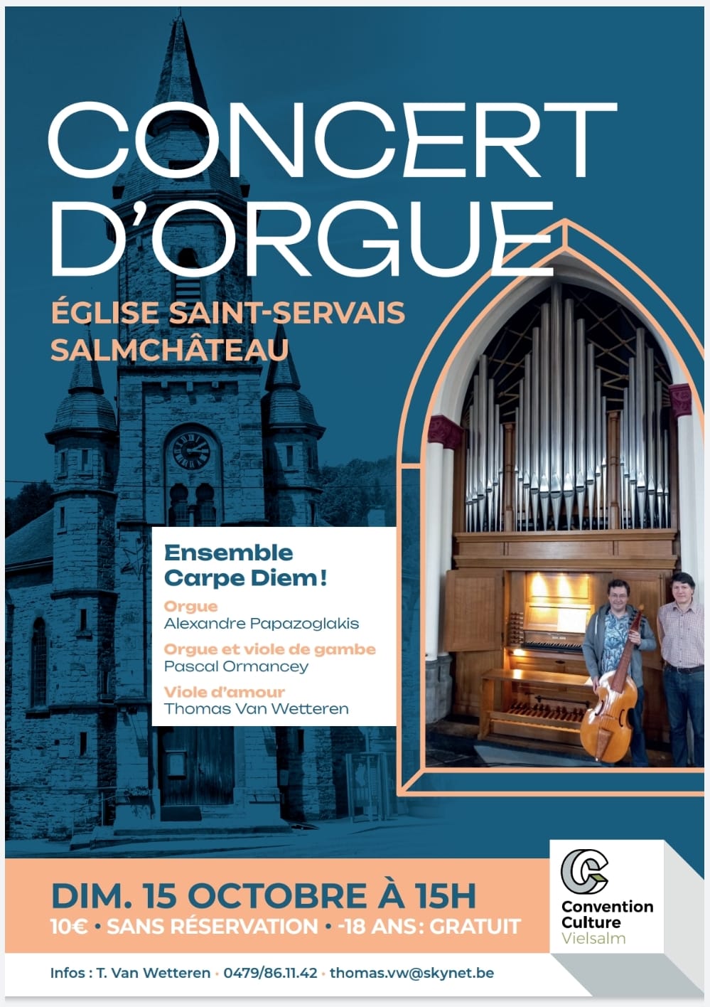 Concert d'orgue à Salmchâteau